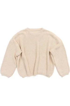 Merkloos Uwaiah oversize knit sweater - Vanilla - Trui voor kinderen - 110/5Y