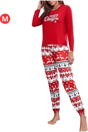 Merkloos Kerstpyjama - Kerst Pyjama - Christmas - Dames - Vrouwen - Volwassenen - Set - Broek - Shirt - Blauw