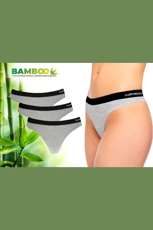 Merkloos Bamboo - Ondergoed Dames - String - Bamboe - 3 Stuks - - Lingerie - Onderbroeken Dames - Dames Slips - Dames Ondergoed