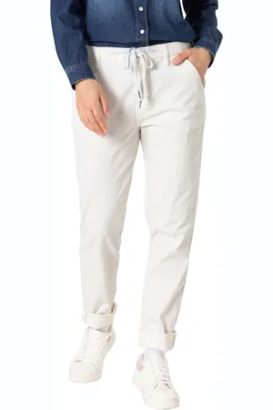 Timezone Dames Chino Broek REGULAR RYLEIGHTZ 7/8 regular/straight Wit W 27 Volwassenen