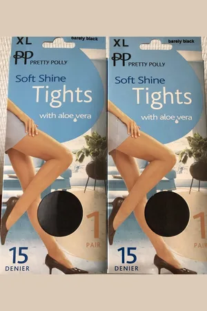 Pretty Polly Panty - Basis - Panty - Soft Shine - Aloe - Vera - 2 paar - Voordeelverpakking - 15 Den. - XL