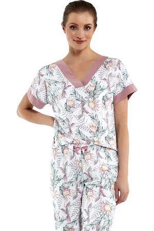 Cornette Katoenen Pyjama Dames Volwassenen | Korte Mouw 7/8 Lange Broek | Pyama Dames Volwassenen | Allison 815/254 4XL