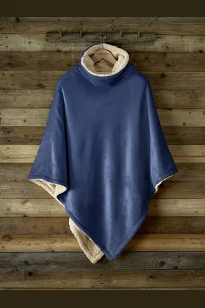 De Witte Lietaer Ganges Teddy Poncho royal blue