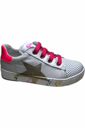Naturino Veterssneakers rits arlon zip wit roze mt 35