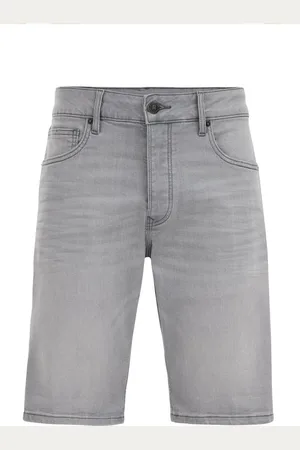 WE Fashion Heren regular fit denimshort met stretch