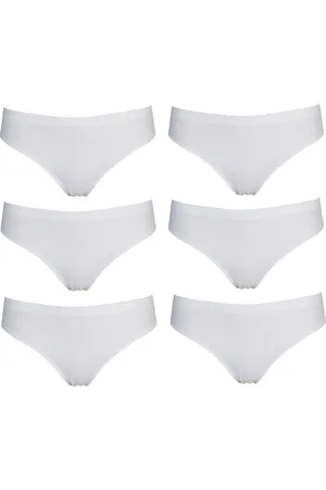 Merkloos 6-pack J&C Naadloze dames string 1701 - maat M