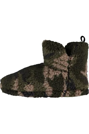 Apollo Jongens hoge pantoffels/sloffen army maat 29-30