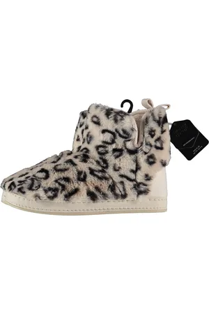 Apollo Dames hoge pantoffels/sloffen luipaard print - - maat 41-42