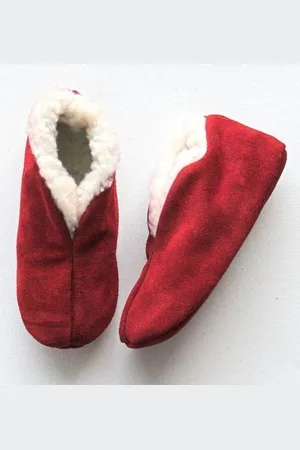 Bernardino Spaanse kinder sloffen - - Gevoerd - Suede/wol - De enige echte 35