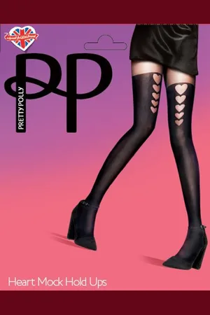 Pretty Polly Panty - Fashion - Heart Mock - Hold Up Panty - One Size - 36/42