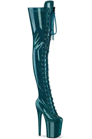 Pleaser FLAMINGO-3020GP Plateau Overknee Laarzen - 35 Shoes