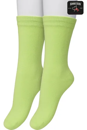 Bonnie Doon Basic Sokken Kinderen Licht Groen maat 27/30 - 2 paar - Unisex - Jongens en Meisjes - Basis Katoenen Sok - Kids - Gladde Naden - Brede Boord - Perfecte Pasvorm - 2-pack - Multipack - Gemeleerd - Lichtgroen - - OL7334012.269