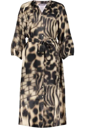 Geisha Jurk Jurk Met Print 47615 20 Sand/black Dames