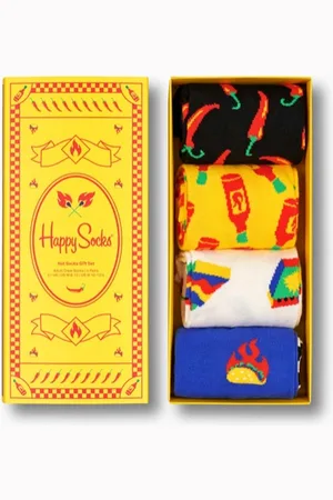 Happy Socks Hot Box Gift Set - 4-pack - Unisex