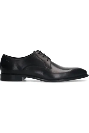 Van Lier Heren - Zwarte leren veterschoenen