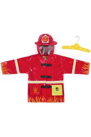 Kidorable / oranje kinder regenjas Brandweer van 80/86