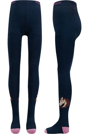 Ewers Maillot Kindermaat - Donkerblauw/Oudroze met Paardenhoofd-98/104