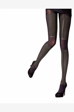 Pretty Polly Sparkle Panel Tights - Black - Silver - One Size - (Eur 36 tot 42) - AUY5