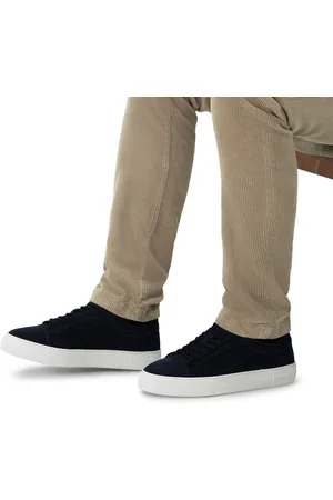Manfield Heren - Navy suède sneakers