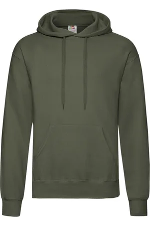 Fruit Of The Loom Capuchon sweater - olijfgroen - volwassenen - Classic Hooded Sweat - Hoodie - Heren kleding S