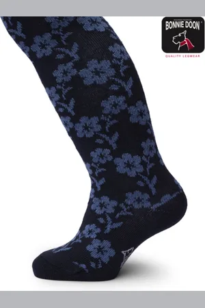 Bonnie Doon Baby Bloemen Maillot Donker Blauw maat 80/86 - Meisjes - Bloemen Print - Organic - Zacht Organisch Katoen - GOTS gecertificeerd - Gebloemd Patroon - Gladde naden - Comfortabele Boord - Geen vervelende naden - - BP214904.111
