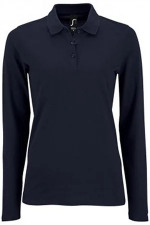 AWDis SOLS Dames/dames Perfecte Lange Mouw Pique Polo Shirt