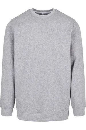 Build Your Brand Basic Crewneck Sweater met ronde hals Heather Grey - 3XL
