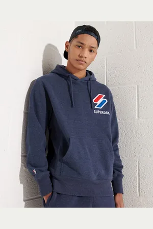 Superdry Heren Trui Sportstyle hoodie met appliqué