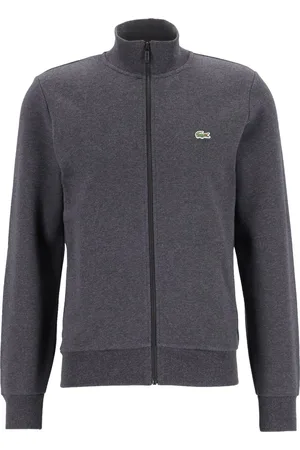 Lacoste Heren sweatvest - met rits - antraciet