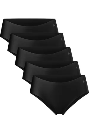 DANISH ENDURANCE Naadloze Hipsters voor Dames- Sporten & Iedere dag- 5-pack- Zwart