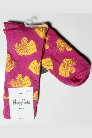 Happy Socks Pink tiger roar - roze met gele tijger - 41-46 - sokken
