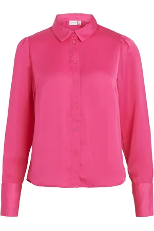 VILA Blouse Virenny L/s Shirt/vol 14082644 Pink Yarrow Dames