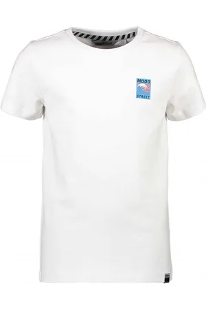 Moodstreet Jongens t-shirts & polos MT t-shirt chest + back print Snow 86/92
