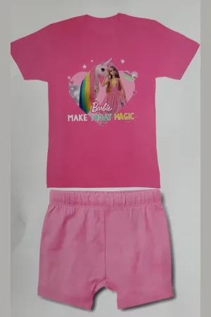 Barbie Shortama - pyjama - - pyjama - maat 98/104 - broek met shirt