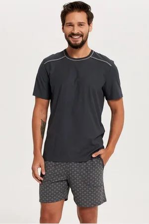Italian Fashion | Abel | korte pyjama voor heren | shortama met korte mouwen | 100% jersey katoen | S