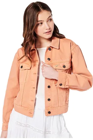 Vintage Trucker Jasje Oranje S Vrouw