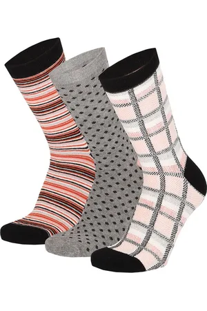Apollo Dames sokken fashion met strepen en stip assorti kleuren (2 x 3 paar) 35/42
