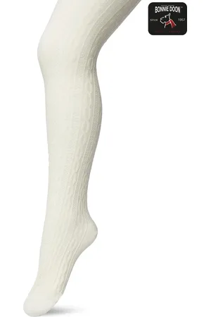 Bonnie Doon Bio Kabel Maillot Meisjes Crème maat 164/182 L - Ingebreid Kabel patroon - Biologisch Katoen - Uitstekend draagcomfort - Classic Cable Tights - OEKO-TEX - Gladde Naden - Klassiek - Ivoor - - BP213901.7