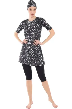 Merkloos Burkini Islamitisch Zwempak- 3-delig Boerkini Hijab Badpak- Moslima Zwempak- Badmode- Vrouwen Badkleding Set 163-