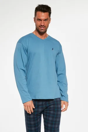 Cornette Katoenen Pyjama Heren Volwassenen Winter Pyama Lange Mouw Lange Broek Derby 124/240 S