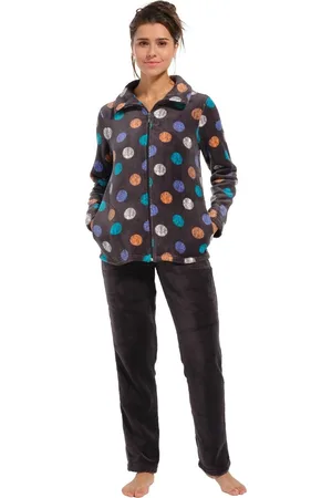 Rebelle Dames huispak - Fleece - Coloured Dots - Warme 2-delig huispak - 44