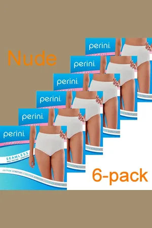 Merkloos Perini dames maxi slip | 6-pack | MAAT XL | nude