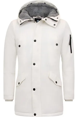 Enos Witte Winterjas Heren Parka - 7105