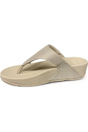 FitFlop Lulu Glitz-Canvas Toe-Post Sandals