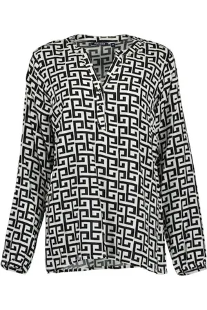 Blue Seven Dames - Blouse 280094 /wit print LM maat 46