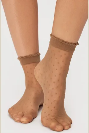 Gabriella 2 pack pantysokjes Puntina 20DEN met stippen, One size