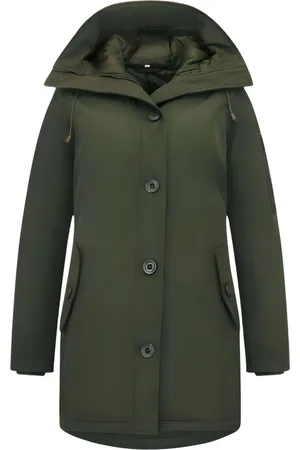 Matogla Dames Jassen Gewatteerde - Dames Winterjassen Lang - 505 - Groene Jas Dames
