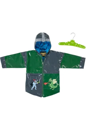 Kidorable Groen / grijze kinder regenjas Ridder van 80/86