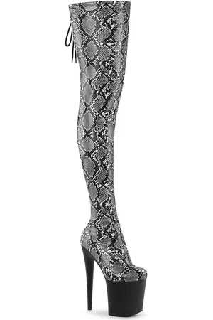 Pleaser FLAMINGO-3008SP-BT Plateau Overknee Laarzen - US 11 - 41 Shoes - /Zwart