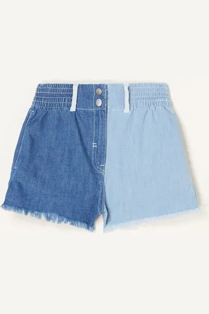 Stella McCartney Kids Straight leg korte broek van denim met patchwork -